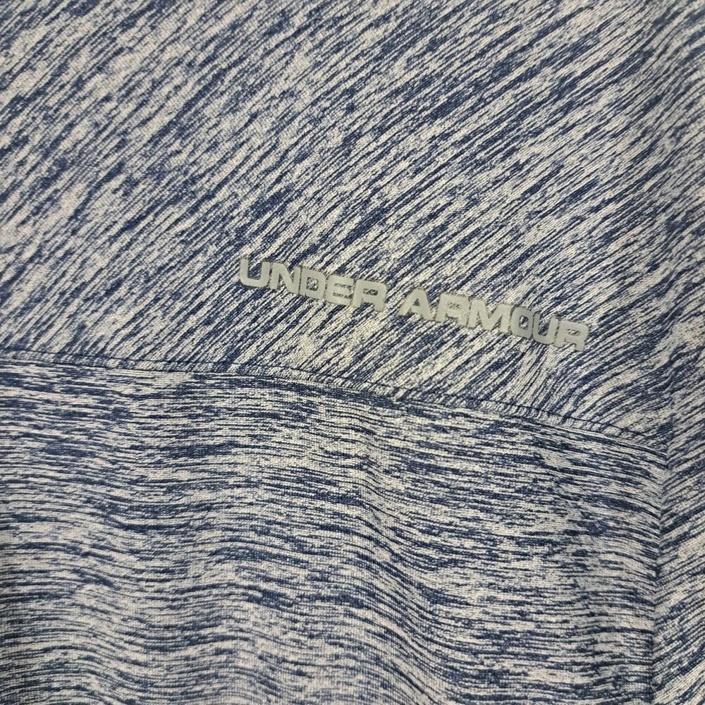 Under Armour Men's Heather Blue Loose Heat Gear Polo Large - Picture 4 of 7